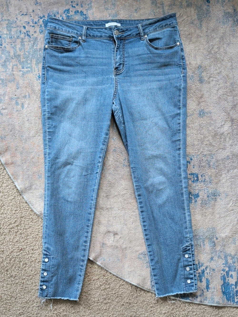 Westport 1962 Light Blue Ankle Snap Button-Hem Jeans Women's 10 US